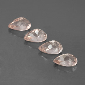 Morganite Gemstone in 6 x 4 mm (calibrated) Size for Sale, Morganite Stone in Salmon Pink Color