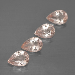 1.50 ct Pink Morganite Gemstone, Morganite Gem in Pear Facet Shape for Sale.