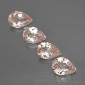 1.50 ct Pink Morganite Stone, Natural Morganite in Pear Facet Shape for Sale