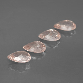 Morganite Gemstone in 6 x 4 mm (calibrated) Size for Sale, Morganite Stone in Salmon Pink Color