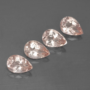 1.64 ct Pink Morganite Gemstone, Morganite Gem in Pear Facet Shape for Sale.