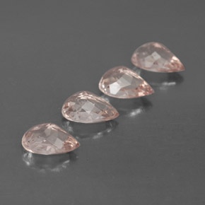 Morganite Gemstone in 6 x 4 mm (calibrated) Size for Sale, Morganite Stone in Salmon Pink Color