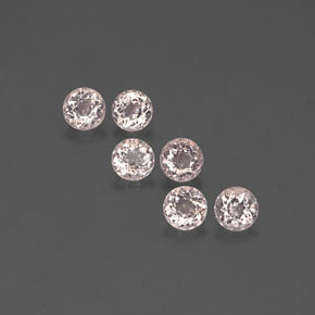 2.21 ct Pink Morganite Gemstone, Morganite Gem in Round Facet Shape for Sale.