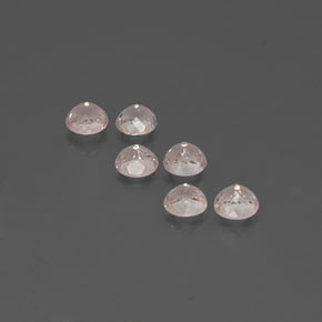 Morganite Gemstone in 4.5 mm Size for Sale, Morganite Stone in Salmon Pink Color