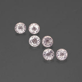 2.17 ctw Pink Morganite Gemstones, Morganite Gems in Round Facet Shape for Sale.
