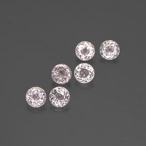 2.17 ctw Pink Morganite Stones, Natural Morganite in Round Facet Shape for Sale