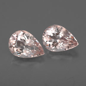 1.29 ct Pink Morganite Gemstone, Morganite Gem in Pear Facet Shape for Sale.
