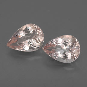 1.29 ct Pink Morganite Stone, Natural Morganite in Pear Facet Shape for Sale