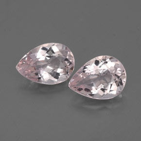 1.19 ct Pink Morganite Gemstone, Morganite Gem in Pear Facet Shape for Sale.