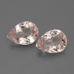 1.27 ct Pink Morganite Gemstone, Morganite Gem in Pear Facet Shape for Sale.