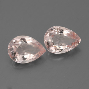 1.27 ct Pink Morganite Stone, Natural Morganite in Pear Facet Shape for Sale
