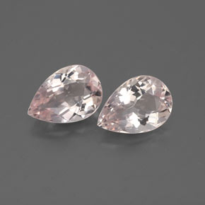 1.24 ct Pink Morganite Gemstone, Morganite Gem in Pear Facet Shape for Sale.