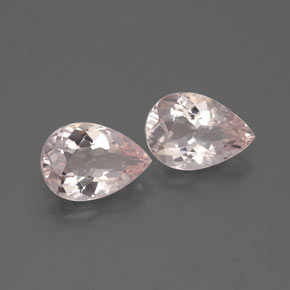 1.24 ct Pink Morganite Stone, Natural Morganite in Pear Facet Shape for Sale