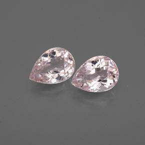 1.45 ct Pink Morganite Gemstone, Morganite Gem in Pear Facet Shape for Sale.