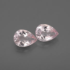 1.45 ct Pink Morganite Stone, Natural Morganite in Pear Facet Shape for Sale
