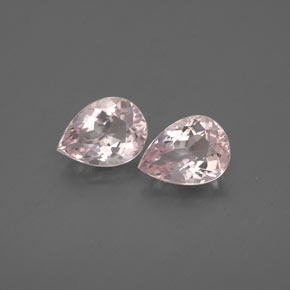 1.12 ct Pink Morganite Gemstone, Morganite Gem in Pear Facet Shape for Sale.
