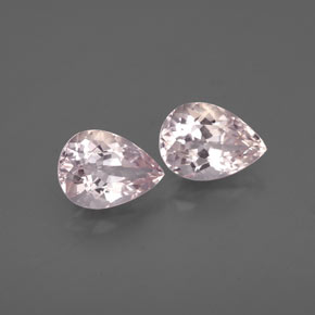 1.42 ct Pink Morganite Stone, Natural Morganite in Pear Facet Shape for Sale