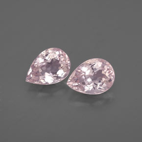 1.47 ct Pink Morganite Gemstone, Morganite Gem in Pear Facet Shape for Sale.