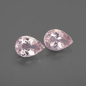 1.47 ct Pink Morganite Stone, Natural Morganite in Pear Facet Shape for Sale
