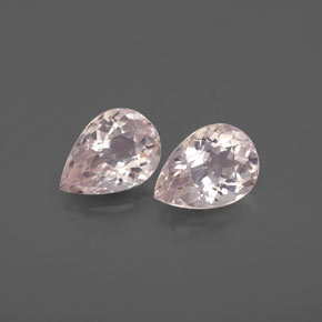 1.31 ct Pink Morganite Gemstone, Morganite Gem in Pear Facet Shape for Sale.