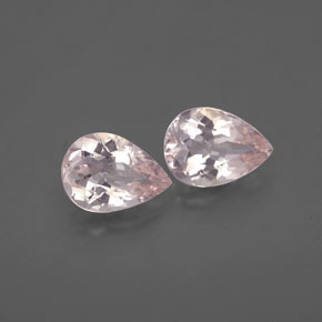 1.31 ct Pink Morganite Stone, Natural Morganite in Pear Facet Shape for Sale