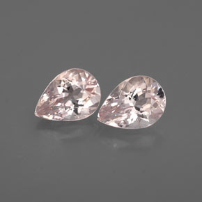 1.42 ct Pink Morganite Gemstone, Morganite Gem in Pear Facet Shape for Sale.