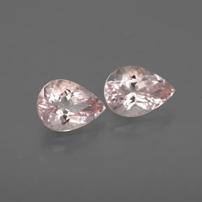 1.42 ct Pink Morganite Stone, Natural Morganite in Pear Facet Shape for Sale