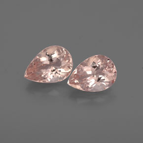 1.41 ct Pink Morganite Gemstone, Morganite Gem in Pear Facet Shape for Sale.