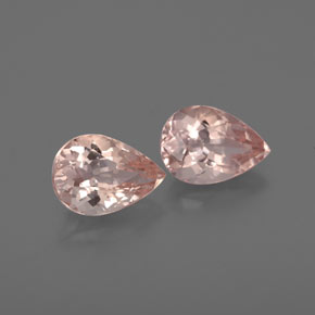 1.41 ct Pink Morganite Stone, Natural Morganite in Pear Facet Shape for Sale