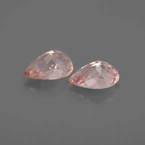 Morganite Gemstone in 7 x 5 mm (calibrated) Size for Sale, Morganite Stone in Salmon Pink Color