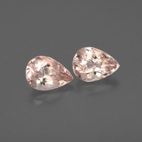 1.29 ct Pink Morganite Stone, Natural Morganite in Pear Facet Shape for Sale