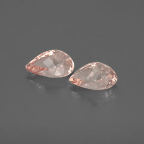 Morganite Gemstone in 7 x 5 mm (calibrated) Size for Sale, Morganite Stone in Salmon Pink Color
