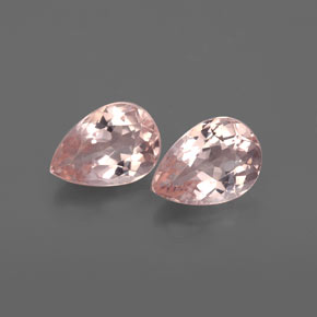 1.15 ct Pink Morganite Gemstone, Morganite Gem in Pear Facet Shape for Sale.