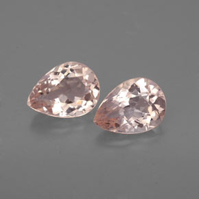 1.25 ct Pink Morganite Gemstone, Morganite Gem in Pear Facet Shape for Sale.