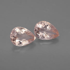 1.25 ct Pink Morganite Stone, Natural Morganite in Pear Facet Shape for Sale