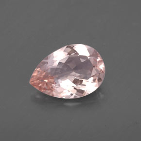 1.48 ct Pink Morganite Gemstone, Morganite Gem in Pear Facet Shape for Sale.
