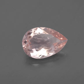 1.48 ct Pink Morganite Stone, Natural Morganite in Pear Facet Shape for Sale