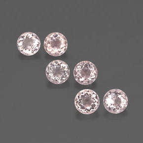 2.22 ct Pink Morganite Gemstone, Morganite Gem in Round Facet Shape for Sale.