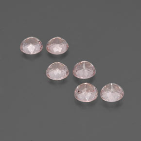 Morganite Gemstone in 4.5 mm Size for Sale, Morganite Stone in Salmon Pink Color