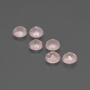 Morganite Gemstone in 4.6 mm Size for Sale, Morganite Stone in Salmon Pink Color