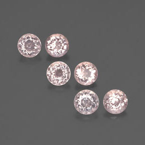2.20 ct Pink Morganite Gemstone, Morganite Gem in Round Facet Shape for Sale.