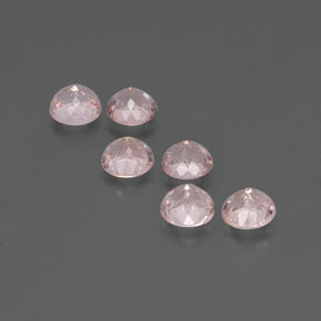 Morganite Gemstone in 4.6 mm Size for Sale, Morganite Stone in Salmon Pink Color