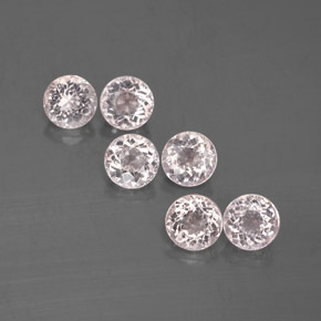 2.27 ct Pink Morganite Gemstone, Morganite Gem in Round Facet Shape for Sale.