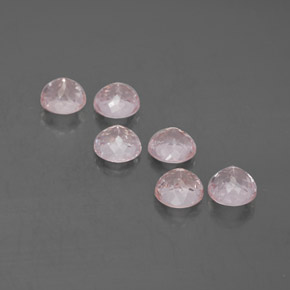 Morganite Gemstone in 4.6 mm Size for Sale, Morganite Stone in Light Pink Color