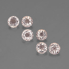 2.14 ct Pink Morganite Stone, Natural Morganite in Round Facet Shape for Sale