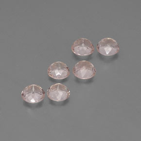 Morganite Gemstone in 4.6 mm Size for Sale, Morganite Stone in Salmon Pink Color