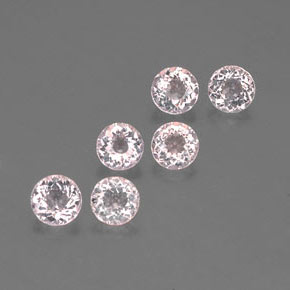 2.28 ct Pink Morganite Gemstone, Morganite Gem in Round Facet Shape for Sale.