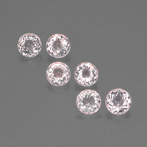 2.28 ct Pink Morganite Stone, Natural Morganite in Round Facet Shape for Sale