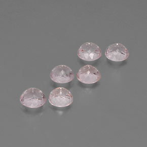 Morganite Gemstone in 4.6 mm Size for Sale, Morganite Stone in Light Pink Color