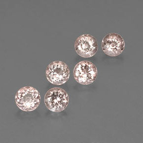2.33 ct Pink Morganite Gemstone, Morganite Gem in Round Facet Shape for Sale.